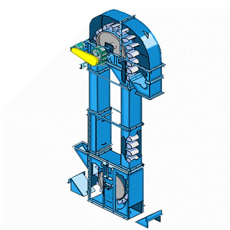 粉煤灰ne150垂直提升机10-50米河沙斗式提升机碎石畚斗垂直提升机