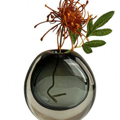 贝汉美简约玻璃花瓶摆件创意客厅插花现代轻奢玄关桌面软装饰品