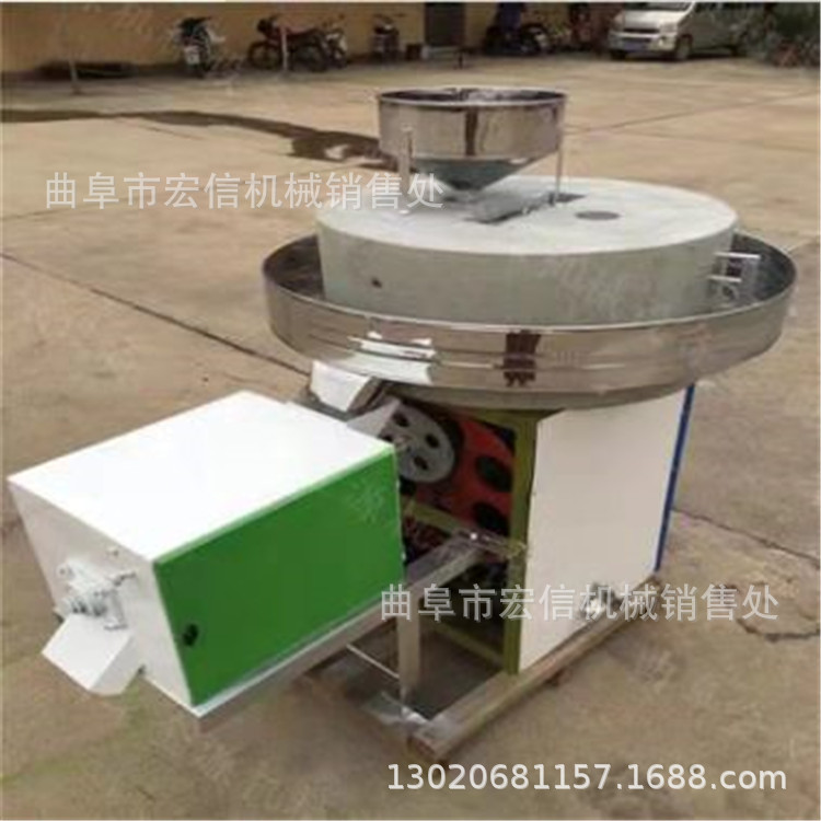 洛阳石磨香油机 电动石磨芝麻浆机 豆浆面粉电动石磨机价格图片