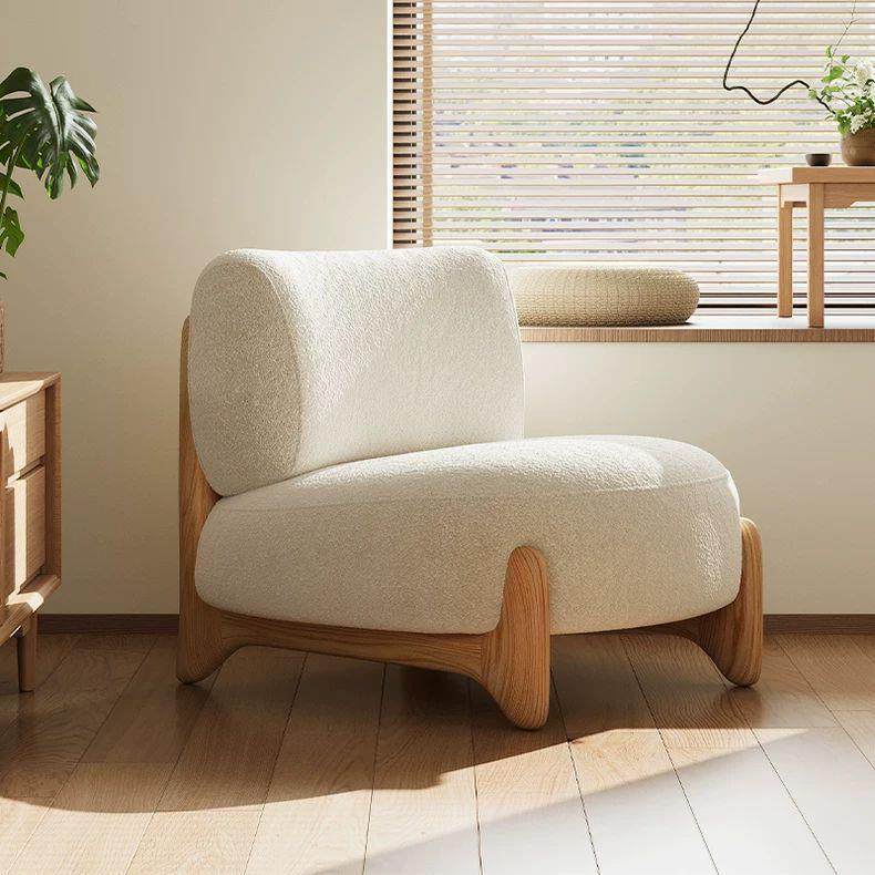 阳台客厅单人沙发椅设计师民宿休息区接待懒人实木原木休闲椅,住宅家具,沙发椅,淘宝优惠券,粉丝福利购,淘宝优惠卷