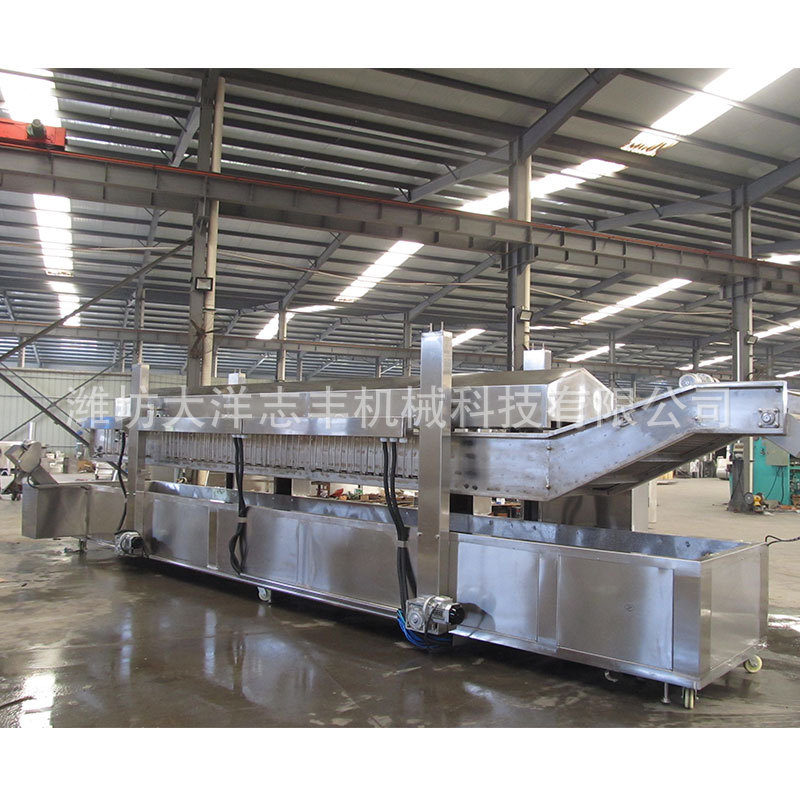 全自动油炸薯片流水线自动控温 花生米油炸生产线炸土豆片机器