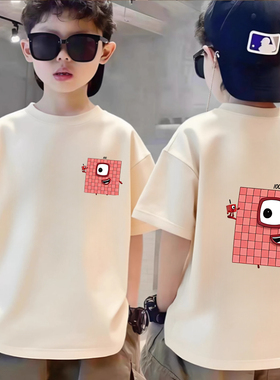Numberblocks数字积木联名短袖T恤男女童动漫周边衣服儿童半袖夏