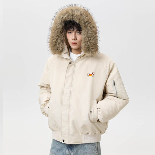 VISVIM SHINY座山雕宽松连帽棉服男款冬季保暖毛领棉衣外套上衣