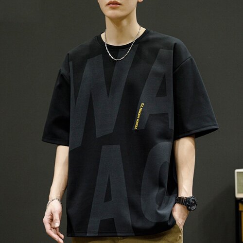 VISVIM SHINY大码短袖t恤男加肥半袖体恤夏季圆领青少年潮流胖子