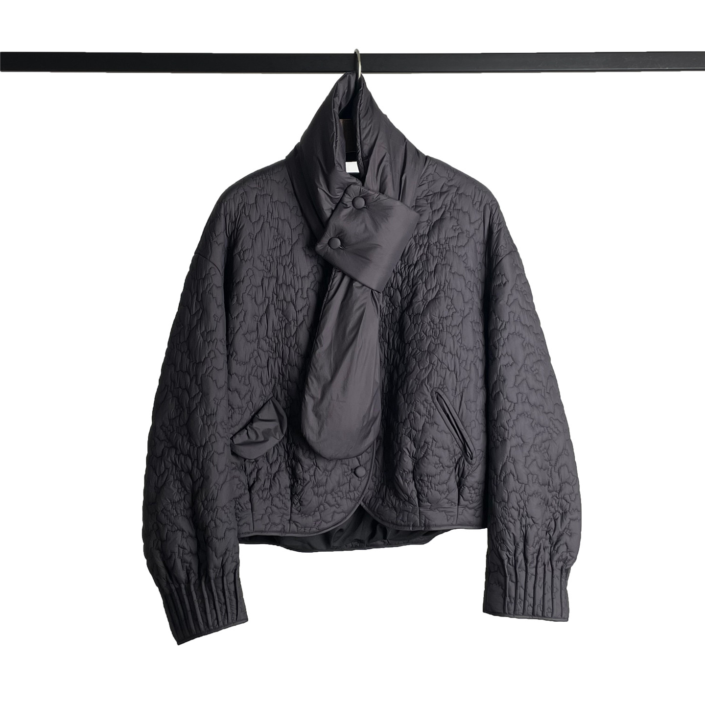 惊艳显瘦！自带围巾 菱格纹棉服女短款保暖棉衣外套时尚百搭,女装/女士精品,棉衣/棉服,淘宝优惠券,粉丝福利购,淘宝优惠卷