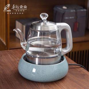 恒越开片网红围炉煮茶家用室内电陶炉小型玻璃蒸茶器煮茶壶套装