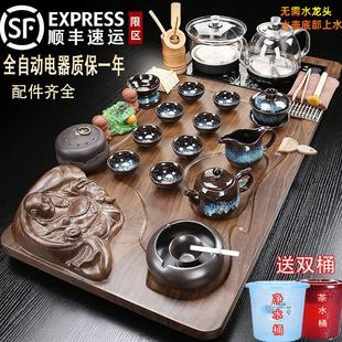 全自动底部上水烧水壶一体家用客厅茶盘功夫泡茶台 整套茶具套装