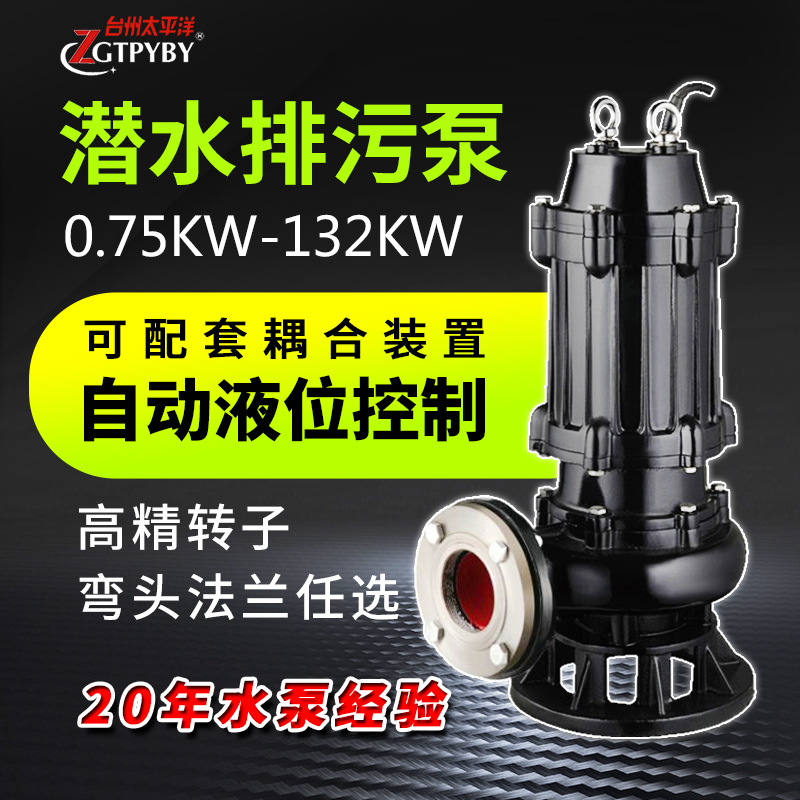 ZGTPYBY立式WQ潜水泵3寸高扬程 耐高温无堵塞农田灌溉潜水排污泵