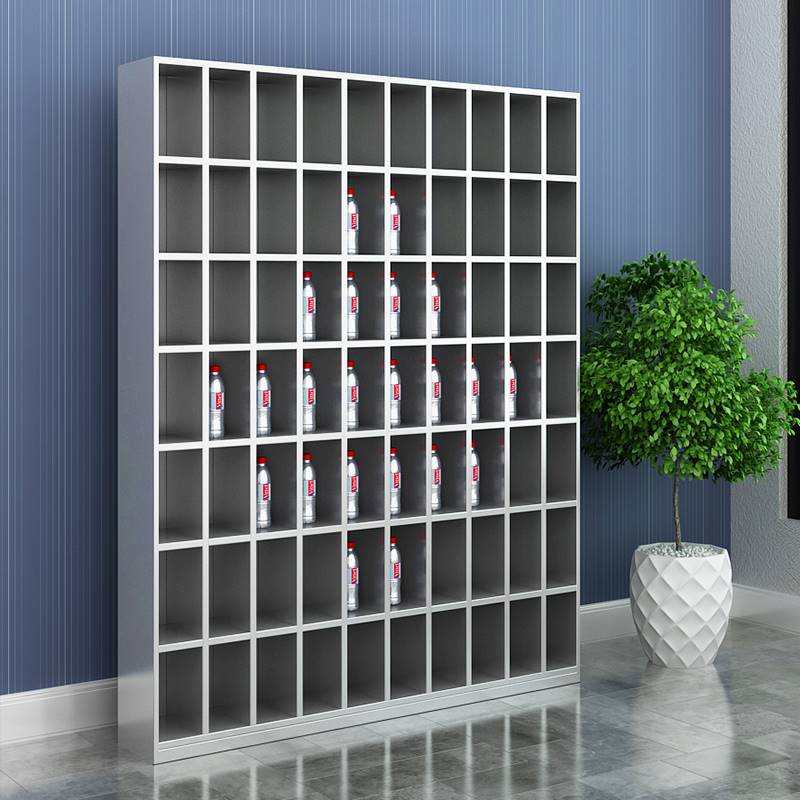 不锈钢水杯柜员工多格柜放置柜工厂车间茶杯架子茶水间储物放杯柜