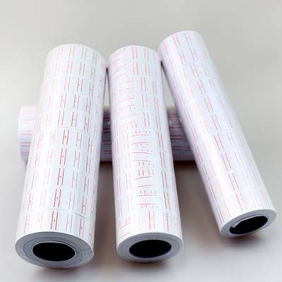 单价签打印纸10卷装排标价纸超市打价纸 打码纸 商品价格标签贴标