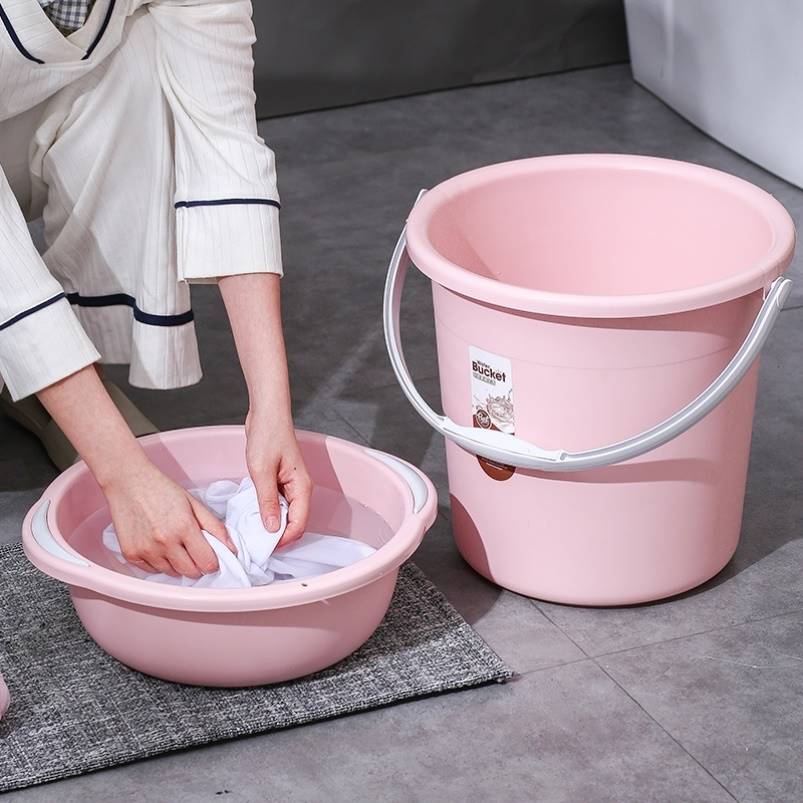 水桶学生宿舍用洗脸盆套装加厚手提塑料洗澡桶初中生住校生活用品