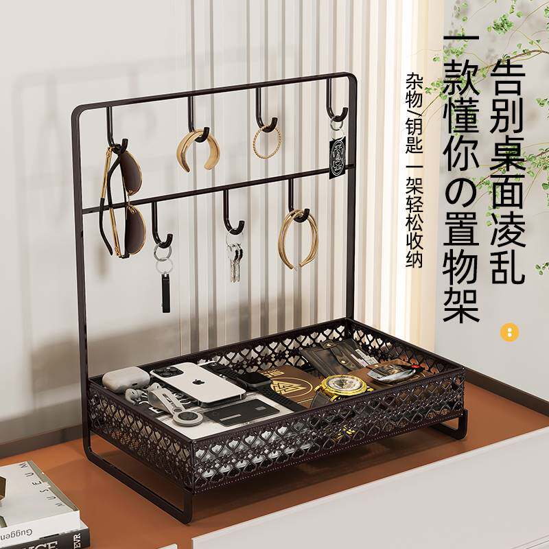放钥匙扣摆件入户进门口挂锁匙置物架入门玄关收纳神器鞋柜收纳筐