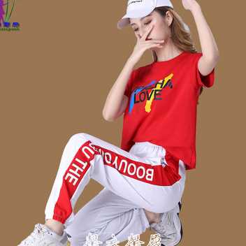 清仓鬼步舞广场舞服装新款套装 健身运动表演服 曳步舞演出服