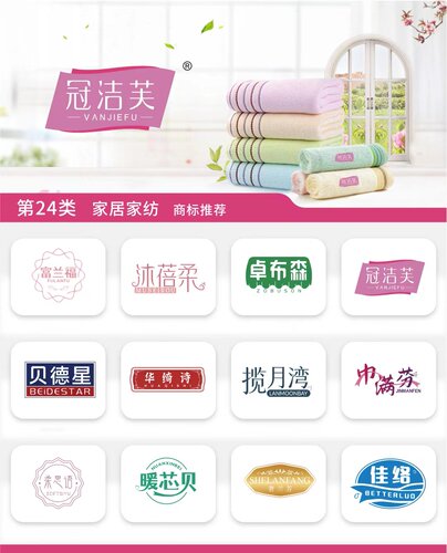 24类床上用品商标转让 布料床单毛巾手帕被子门帘无纺布商标过户