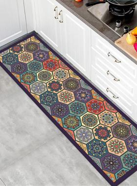 北欧厨房垫50*160cm现代简约轻奢地毯卧室阳台飘窗可裁剪吸水耐磨