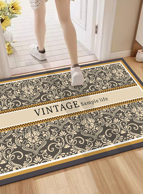 美式咖风80*100cm现代简约轻奢入户门垫吸水耐磨厨房卧室浴室脚垫