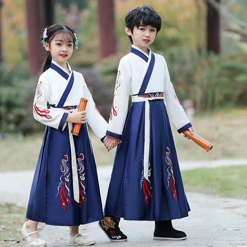 汉服男童元宵侠客儿童男孩少爷古装女童古代春秋男生民族服装国风