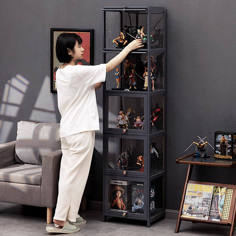 亚克力展示柜落地简易客厅收纳柜级感杂物公室趣纳简约储物柜,收纳整理,毛绒玩具收纳桶/箱,淘宝优惠券,粉丝福利购,淘宝优惠卷