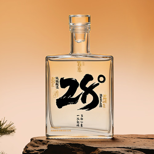 高洲白酒百意28度浓香型小酒200ml纯粮食口粮酒