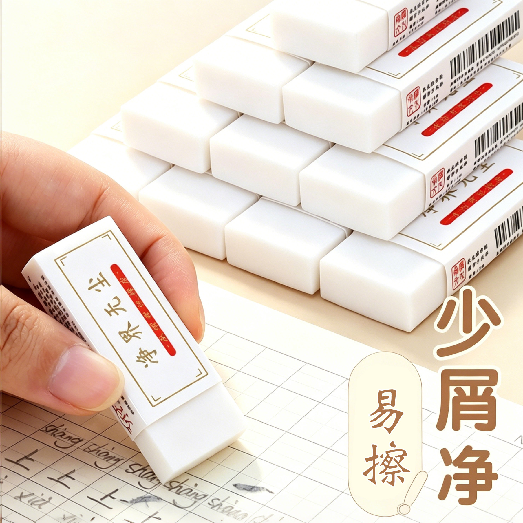 2b美术橡皮无屑超干净小学生专用图片