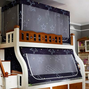 子母床蚊帐遮光床帘学生宿舍上铺下铺儿童J高低床双层床12m15米