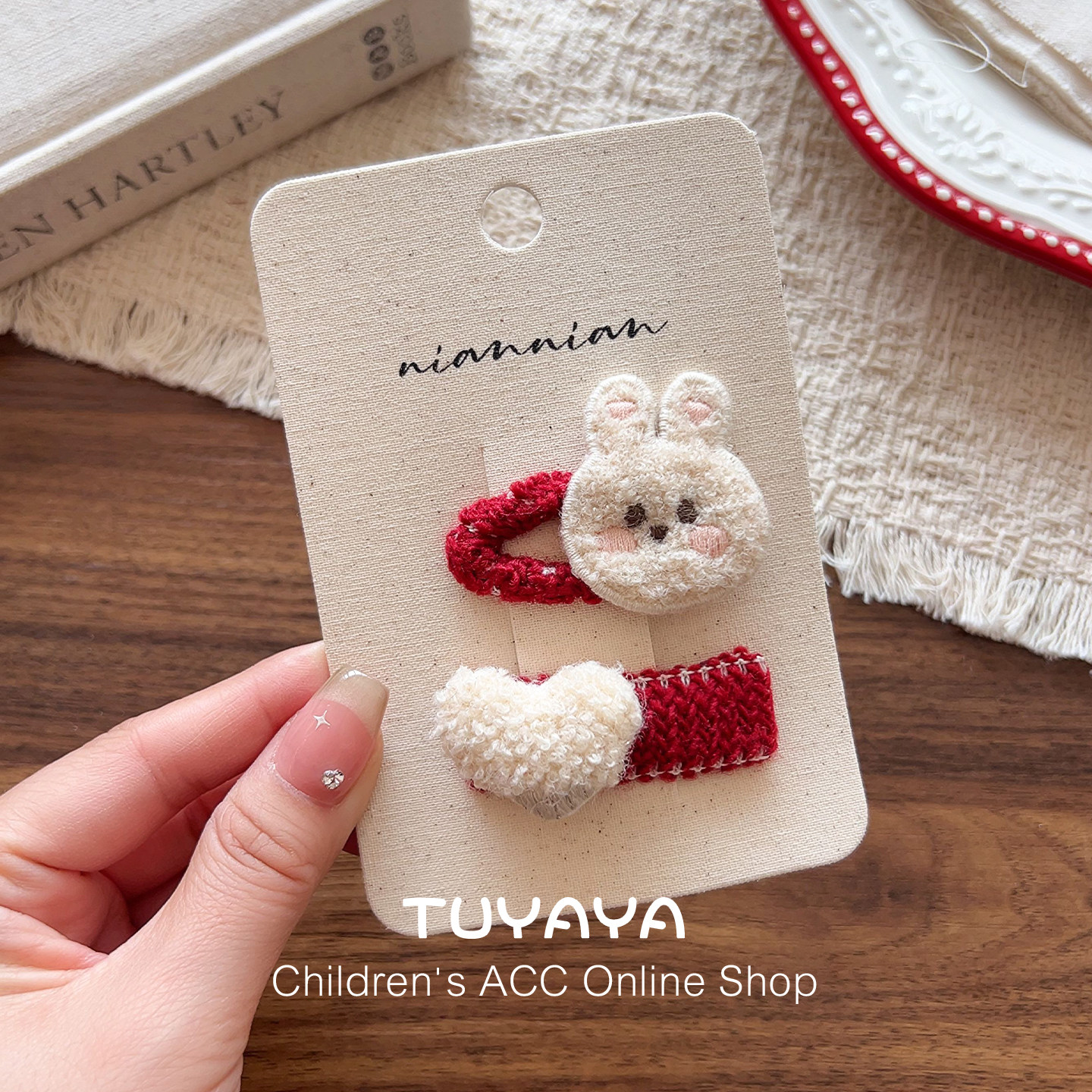 儿童新年韩系爱心发夹婴儿宝宝红色过年卡通兔子喜庆发饰发卡头饰,童装/婴儿装/亲子装,发饰,淘宝优惠券,粉丝福利购,淘宝优惠卷