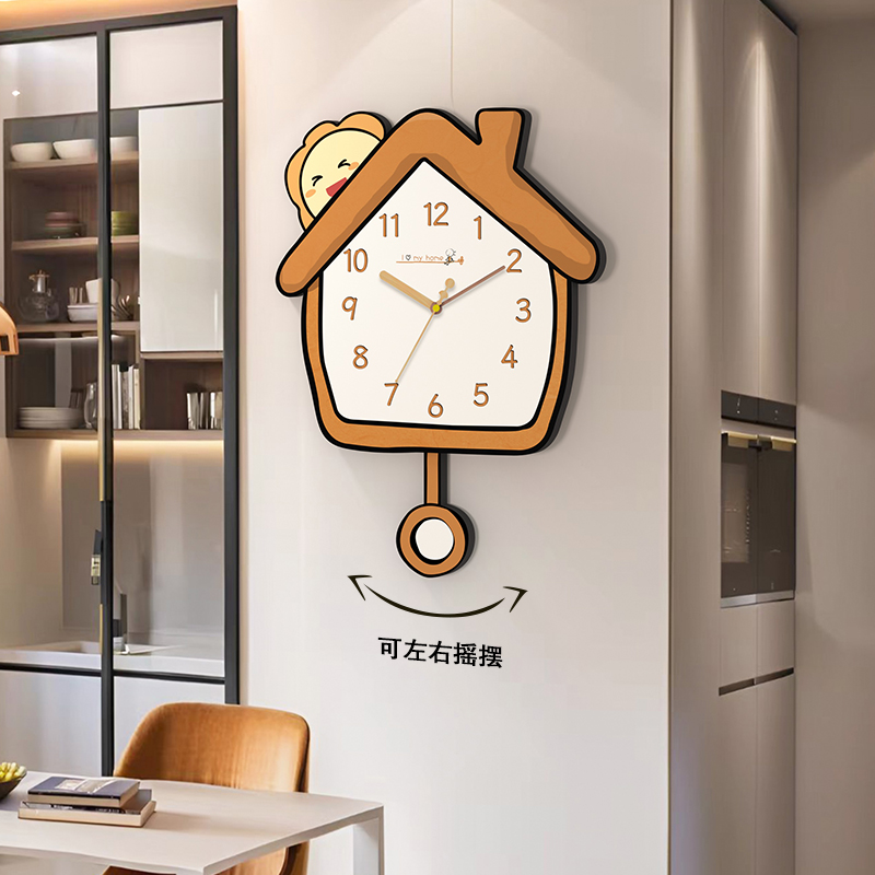 网红客厅挂钟家用钟表新款挂墙上时钟现代简约静音石英钟日历挂表
