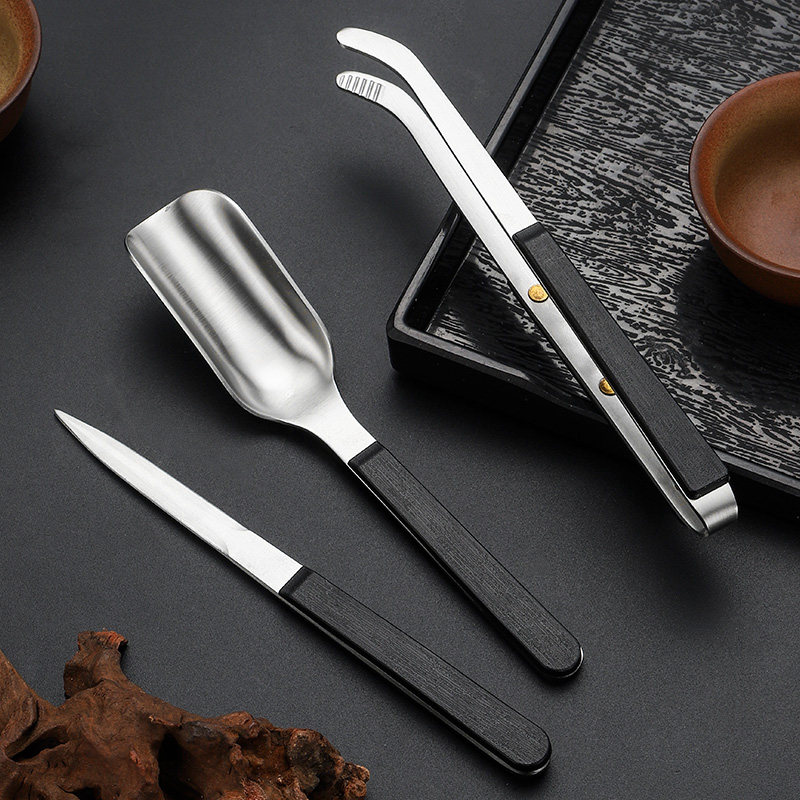 茶道六君子组合茶夹茶刀茶勺茶叉图片