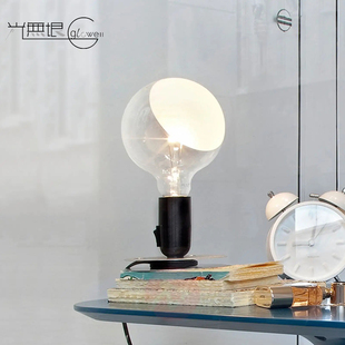 意大利进口FLOS便携室内磨砂大灯泡台灯lampadina床头客餐厅书房