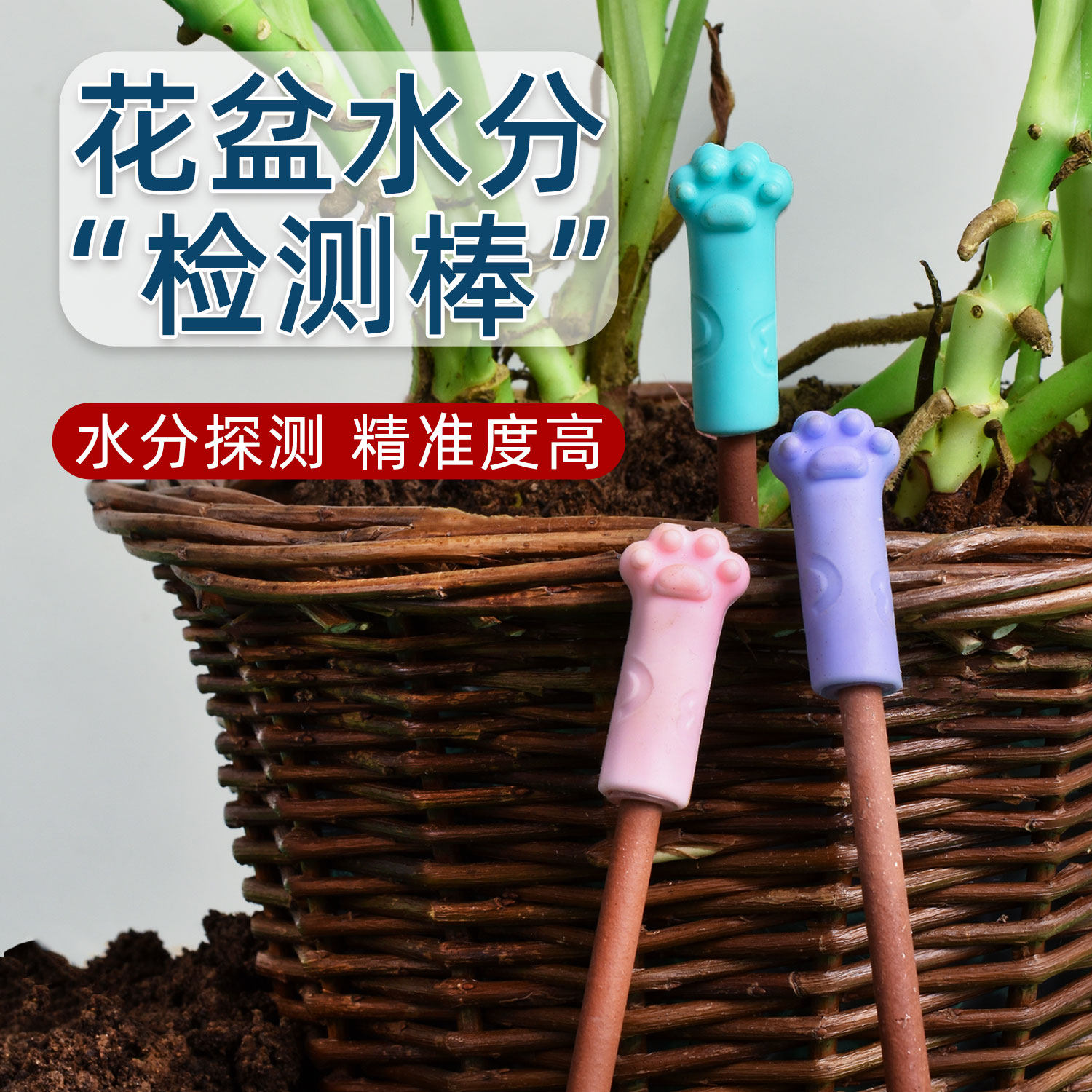 多肉花盆土壤湿度检测棒