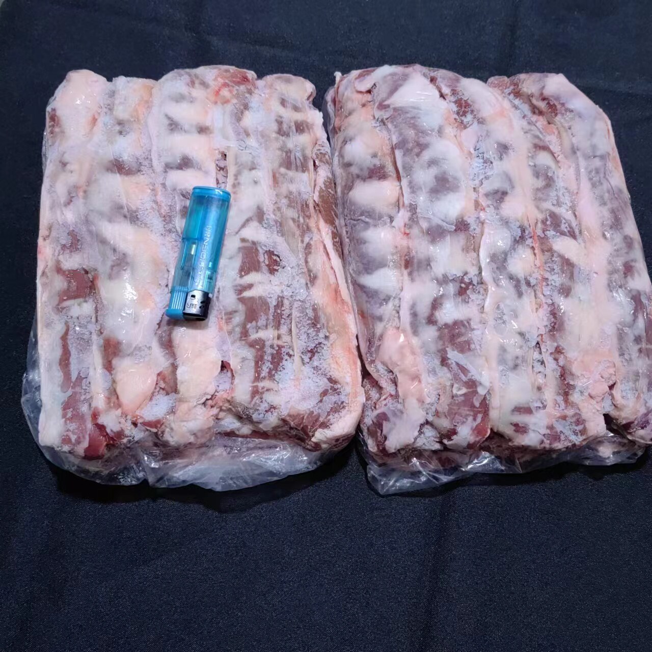 鲜冻大油边特色烧烤食材猪肉