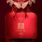 刺绣结婚棉被收纳袋高档缎面牛津布四件套包装 袋红色喜庆结婚用品