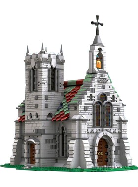 SETbricks积木旧教堂拼装组装模型玩具高砖高德斯兼容零件