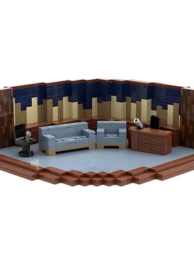 SETbricks积木MOC今夜秀街景场景手办摆件拼装玩具益智礼物