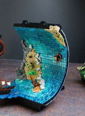 setbricks积木海洋之泪翻滚海面街景组装模型摆件玩具moc生日礼物