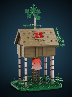 SETbricks 树屋（设计）小颗粒积木兼容益智儿童玩具套装拼插礼品