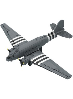 setbricks积木C-47 天空列车/达科他组装拼装模型高砖零件MOC玩具