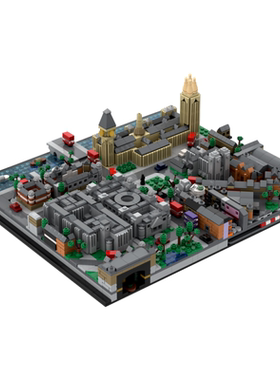 SETbricks积木伦敦巫师世界城市街景我的世界高砖零件拼装玩具