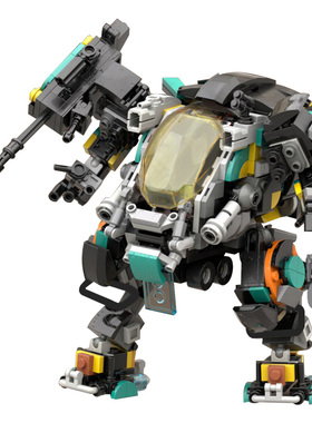 SETbricks积木杜布尔先生机甲机器人高砖零件MOC拼装益智玩具礼物
