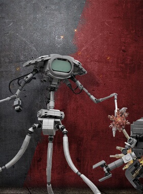 SETbricks火星战斗机MOC-157354积木拼装玩具机器人模型摆件