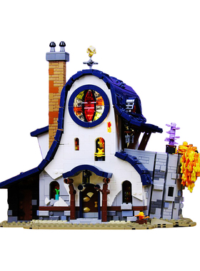 SETbricks猫头鹰之家小颗粒拼装积木兼容益智儿童玩具套装礼品