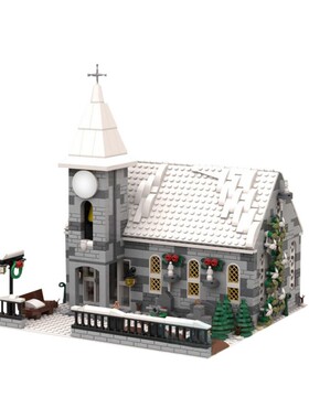 setbricks积木MOC-199733冬季村庄组装拼装模型高砖零件MOC玩具