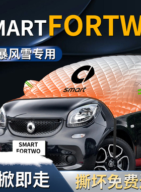 smart精灵fortwo汽车前挡遮雪挡罩前挡风玻璃防雪防霜防冻布车衣