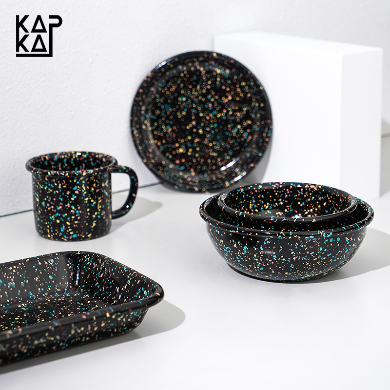 土耳其kapka手工搪瓷琺瑯碗盤