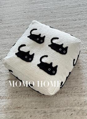 MOMO HOME家居小红书猫咪坐墩子懒人坐垫可拆洗矮凳白色