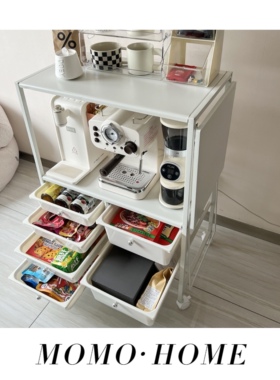 MOMO 白色厨房置物架微波炉架子烤箱锅收纳架多层货架