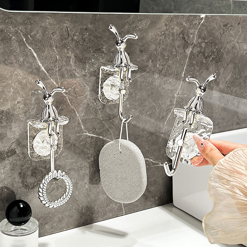 挂钩粘胶强力承重免打孔浴室卫生间粘钩墙壁门后无痕毛巾挂钩