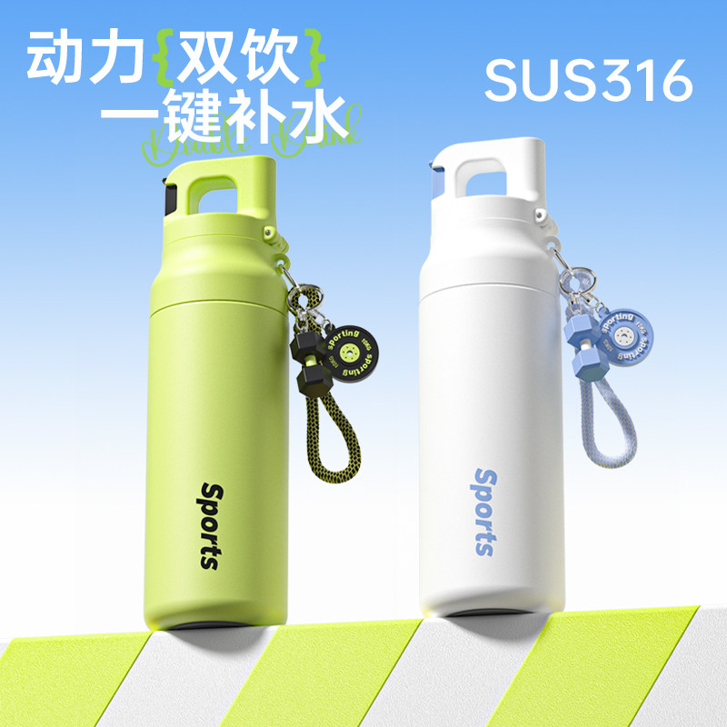 316不锈钢速开保冷大容量保温杯