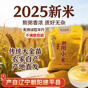 2025新米朝阳小米2.5kg熬粥香浓传统大金苗质好无杂农家自产直发