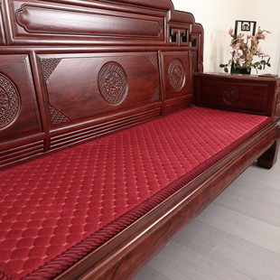 红木沙发垫牛奶绒沙发垫加厚防滑柔软亲肤三人座单人座椅垫可定制